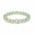 Prehnite bracelet on clean white background for love and self-love