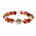 Red Flower Quartz bracelet on clean white background