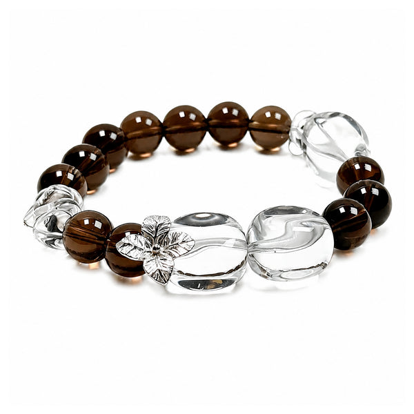 Smoky Quartz & Clear Quartz Bracelet | Protection, Inner Safety & Renewal