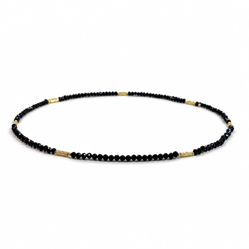 Faceted Black Spinel Convertible Necklace & Bracelet | Protection, Vitality & Inner Strength