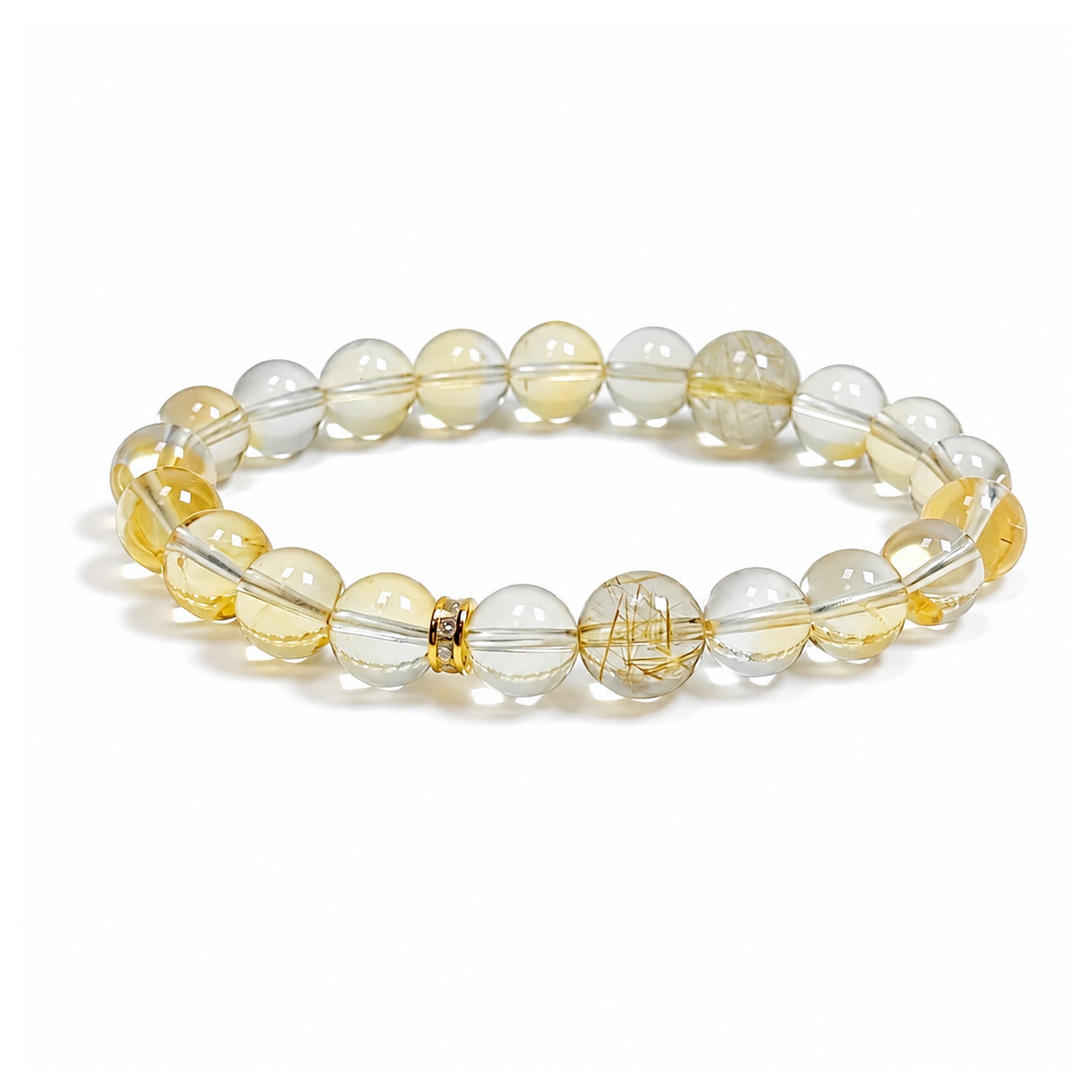 citrine bracelet on clean white background