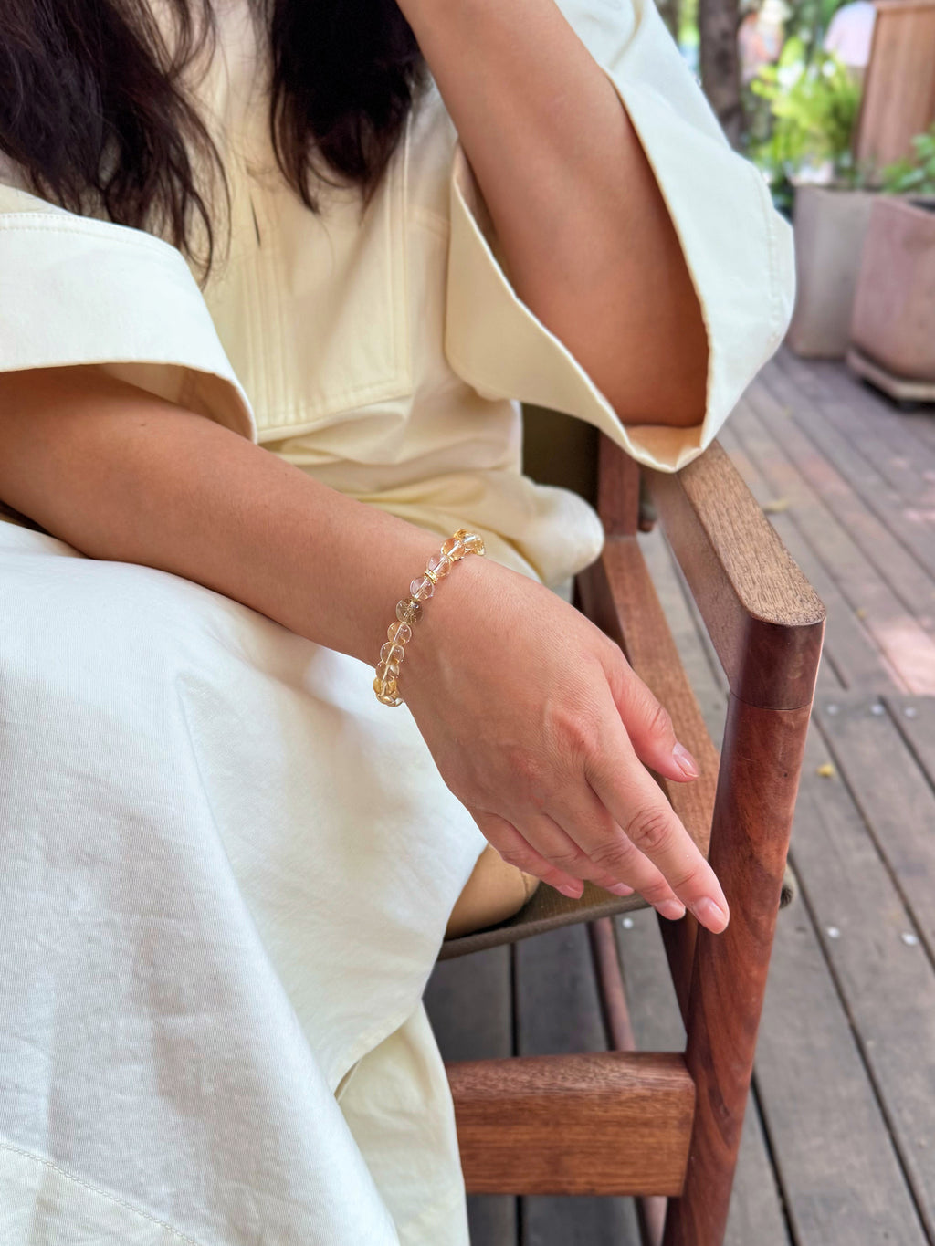Citrine &Golden Rutilated Quartz Bracelet — Focus, Courage & Grounded Manifestation