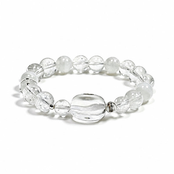 Clear  Quartz & White Phantom Quartz Bracelet  |  Clarity, Purification &Inner Alignment