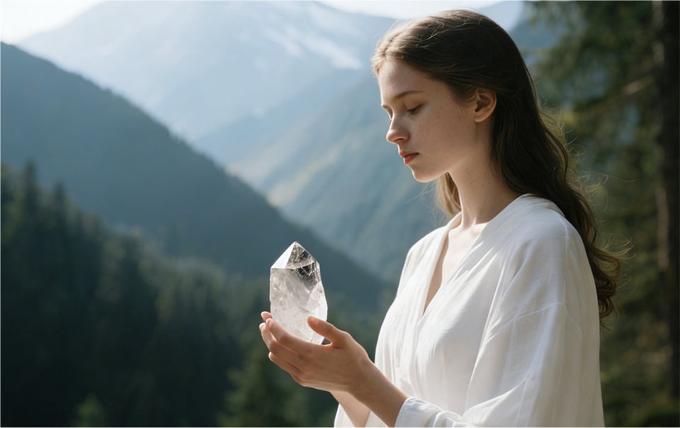 Founder sharing the story and vision behind creating a natural crystal brand focused on energy and healing