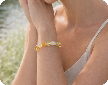 Customer feeling emotional stability and grounded energy after using crystal