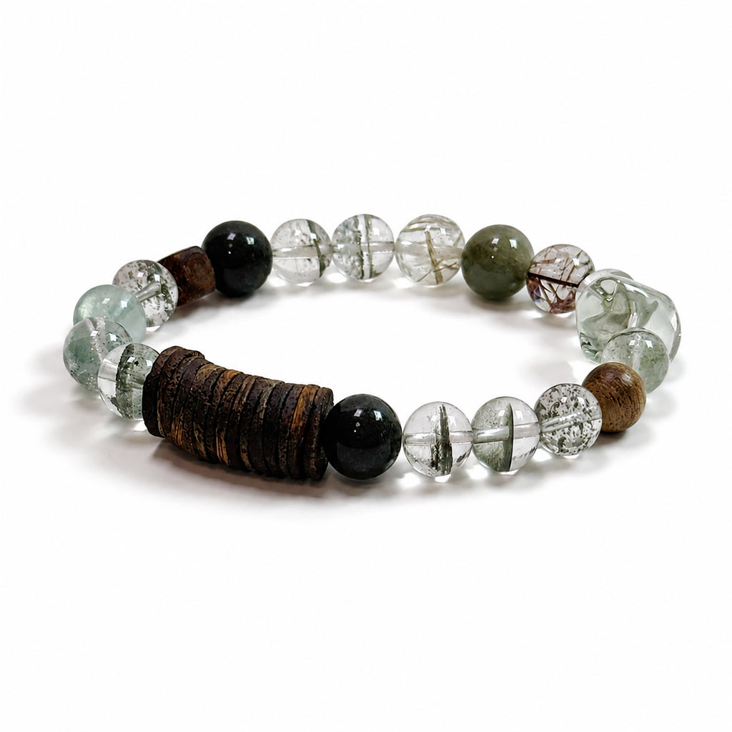 Green Phantom crystal bracelet on clean white background