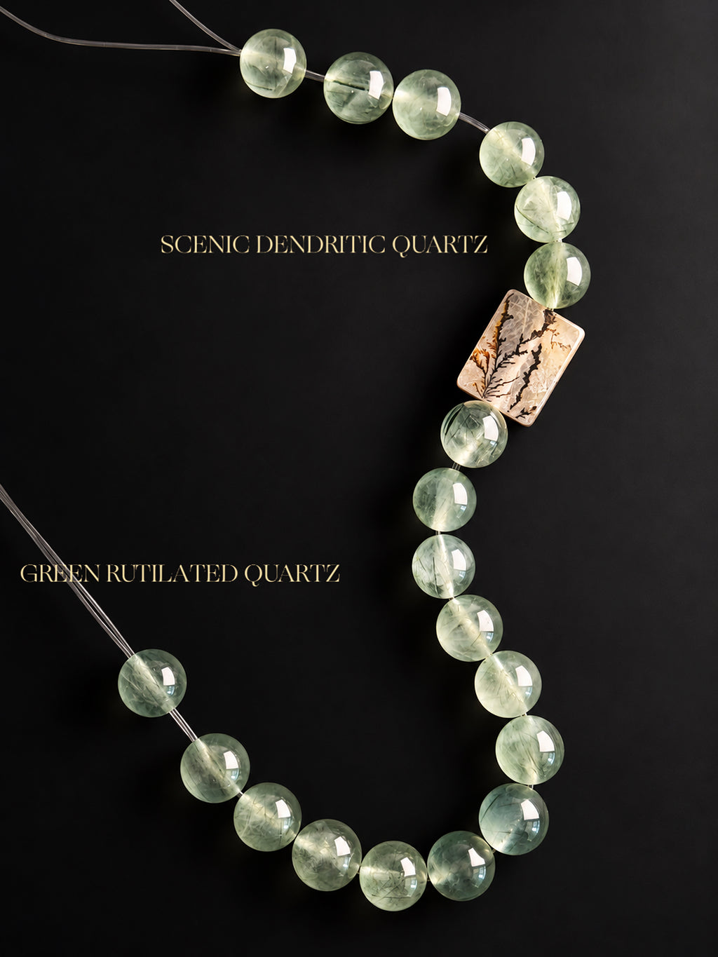 Pulsera de Cuarzo Rutilado Verde | Crecimiento y Fluidez