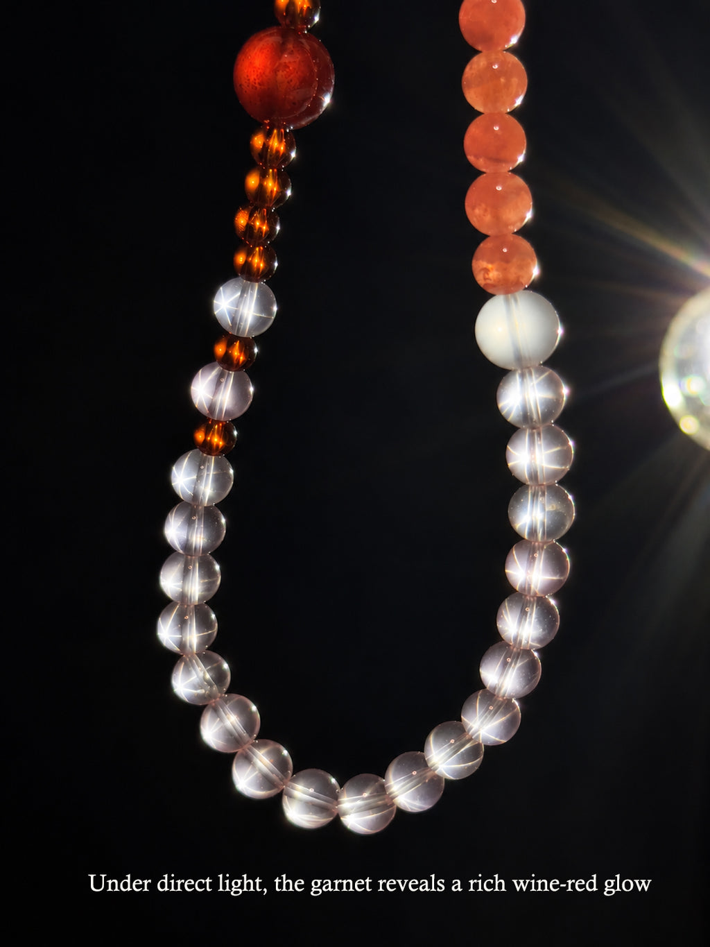 Close-up detail of natural Star Rose Quartz showing soft luminous glow and internal texture
