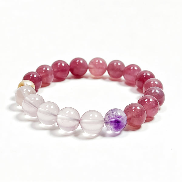 Star Rose Quartz & Madagascar Rose Quartz Bracelet | Love with Awareness